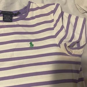 Purple and White polo shirt